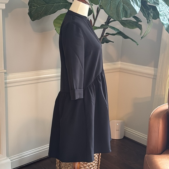 Tuckernuck Royal Black Crepe Shirt Dress - Picture 10 of 12